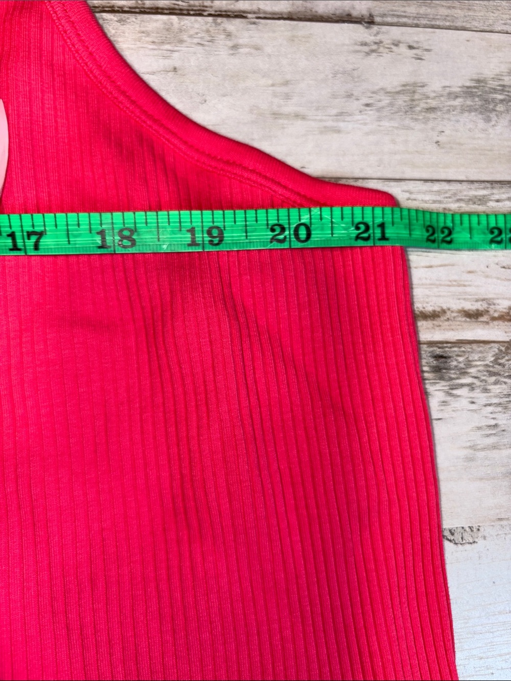 Old Navy Ribbed Cropped Scoop Tank - Bright Pink - Picture 4 of 11